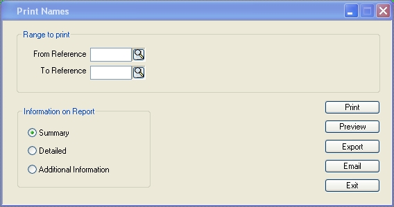Specify Report