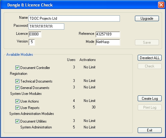 Dongle Licence Check 