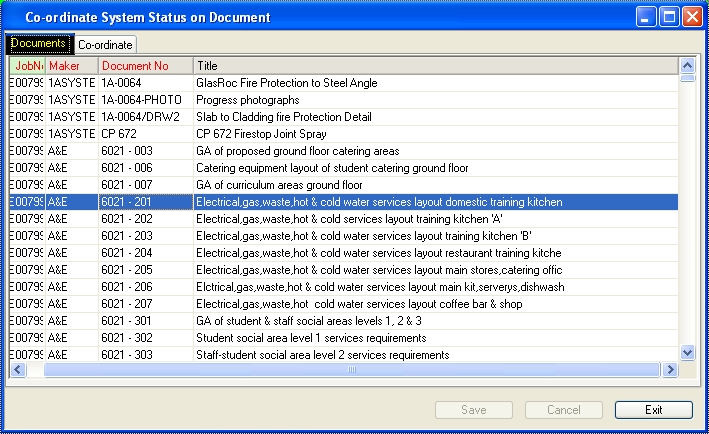 Select Document to Coordinate