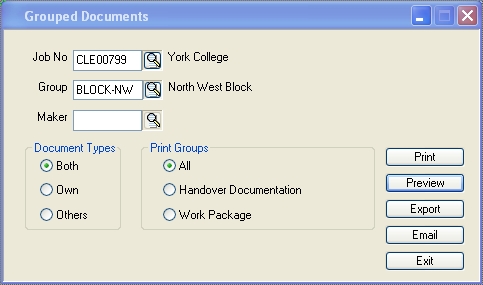 Grouped Document Report