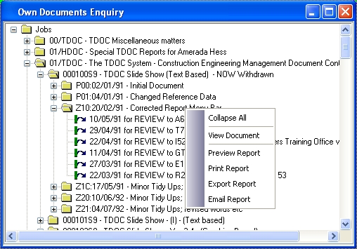Own Documents Enquiry