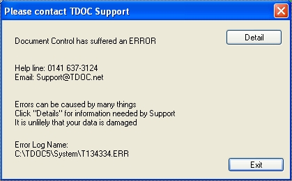 Error Warning