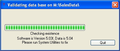 Data / Software Version Incompatibility
